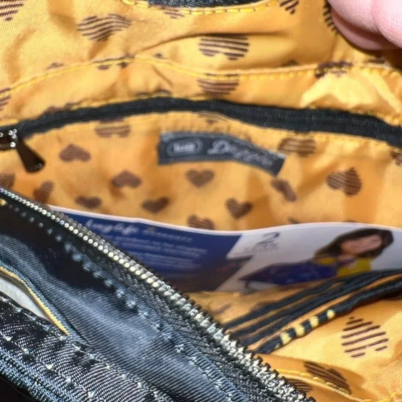 Lug Dazzle Hearts of Gold Quilted Crossbody Bag NWT - Picture 3 of 4